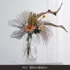 Decorative Flowers Modern Minimalist Dry Flower Simulation Display Floral Landscape Eternal Glass Vase Tabletop Ornaments