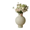 Vases Ornements floraux de table haut de gamme nordique créatifs - Vase en céramique cuit uni de style silencieux