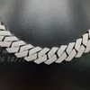 Hip Hop Jewelry Buss ner 16mm S925 Kubansk länkkedja Anpassad Iced Out Necklace VVS Moissanite Cuban Chain
