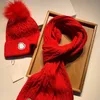 Kvinnors designer stickad hatt och halsduk sätter 100% kashmirbrev vinterböna varm ullhatt lyx varumärke stickad hatt päls stal