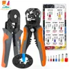 Outil de sertissage de virole, Kit d'outils de sertissage à cliquet, pince à dénuder ou ensemble avec connecteurs 240102