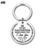 Nyckelringar Inspirerande gåvor Keychain till dotter födelsedag julklapp uppmuntrande nyckelflickor från mamma pappa familj pend3615946