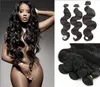 Wefts Venda de Fábrica Qualificado 3 Pçs / Lote Brasileiro Indiano Peruano Malaio Mongol Virgem Remy Cabelo Humano Onda Corporal, 100% Humano Weave Bu