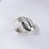 Tzgrams 925 Sterling Silver Clear Clear Ring for Women White Crystal Clastal Plain Clain Big Big Rings Neguredy Jewelry 240103