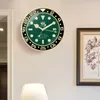 Zegary ścienne Osobowość moda kreatywny zegar zielony okrągłe świetliste salon Mute kalendarz kwarc dekoracja domu