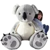 Djur Dorimytrader Jumbo Plush Animal Koala Toy Stor fylld tecknad Koalas Doll Christmas Gift Decoration 55 tum 140 cm