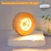 LED katı ahşap lamba, DIY romantik gece ışığı, kristal cam lamba tabanı, anahtar kütük lambası, USB ekran lambası, hafif dönen ekran standı.