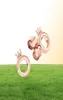 NEW 100% 925 Sterling Silver fit Earrings rose gold star love Ear Studs charm Beads Fit Original DIY Dangler Wholesale factory9365414