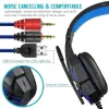 Gaming-koptelefoon Headset Diepe bas Stereo Bedraad Gamer Oortelefoon Microfoon LED-licht voor PS4 Telefoon PC Laptop Groothandel