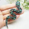 Broches pendentif Animal Vintage serpent vert femme broche broche cristal strass bijoux