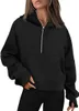 2024 lululemome Womens Yoga Scuba Half Zip Hoodie 2024SS Dames Define Workout Sportjas Fitness Activewear Top Effen Sweatshirt met Rits