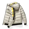 Homens outono inverno jaqueta de algodão quente confortável acolchoado engrossado jaqueta dupla face roupas removível boné M-5XL 240103