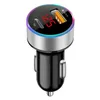 38W USB C Car Charger LED Digital Display 6A Quick Charge 3.0 PD 20W Fast Charging Car Phone Chargers For iPhone 15 Samsung 24 Huawei Xiaomi