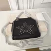 Duży średnia mini torba crossbody kobiety czarne luksusowe torby łańcuchowe portfel posessenger skórzane torebki 7a Stella McCartney Star Work torba na ramię retro do02