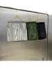 Short décontracté brodé en nylon métallique de haute qualité, pantalon lavé noir vert clair gris clair, trois couleurs disponibles