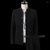 Costumes pour hommes Col montant Blazers Veste Pantalon | Costume de style chinois -