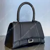 Ampulheta de luxo designer saco bolsas couro grão crossbody sacos bolsas preto branco mulher bolsa 10a alta qualidade sacos ombro borse