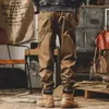 Americano carta espuma impressão cidade calças de carga tática para homens baggy ao ar livre jogger sweatpants outono streetwear pantalones hombre 240103