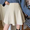 Skirts Corduroy Women Autumn Fashion Empire Preppy Style Retro Ladies Pleated All-match Lovely Ulzzang Simple Solid Casual Mujer