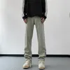 Dżinsy męskie 2024 Wiosna jesienna koreańska trend płomienia moda luźna prosta codzienna robota spodnie streetwear workowate spodnie C24