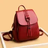 Borla Mujeres Mochilas Diseñador de alta calidad de cuero suave Moda Bolsa trasera Marca Mujer Bolsas de viaje Mochilas Mujer Backbags 240103