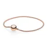 Rose Gold Ball Clasp Essence Collection Pärled Armband Fit Snake Chain Fashion Bangle 925 Sterling Silver Bead Charm 240103