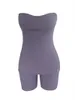Kvinnors träningsdräkter LW Sexiga kvinnor Kläder Två stycken Set av axeln Solid Color Split Shorts Set Summer Sleeveless Top 2sts
