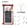 MARIA 3D W Shaped Soft Lash Extension Supplies 0.07 Brown Eyelashes Wholesale Natural Makeup Easy Fan Y Clusters Private Label 240104