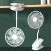 Elektriska fläktar Kasydoff USB -barnvagnsfläktar Power Bank Fan Clip Fan Portable med 4 växlar Tyst klipp på Mini Table Fan 720 Rotertable Battery Fan YQ240104