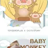 52TOYS Lulu The Piggy Baby Monkey King Cute Figure Collectible Action FigureHeight 267inch68cm 240103