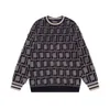 Fashion casual men's Chaopai classic Designer brand Wool Autumn/Winter, alphabet jacquard round neck, trend multi-functional long sleeve basic knit sweater jumper