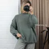 Blusas femininas verde o pescoço solto camisola de natal pulôver lanterna manga oversized gota ombro 2024 outono roupas casuais