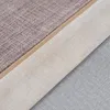 Oreiller gris personnalisé en toile de jute, ensemble de tapis en lin, chemin de Table nordique