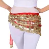 Cintura da danza del ventre con paillettes lucida per la Tailandia/India/Arabo Sciarpa in chiffon con nappe Catena in vita da donna