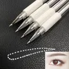 Machine 50 stks Roze Tattoo Marker Pen Witte Brow Pen Wenkbrauw Pen voor Permanente Make-up Wenkbrauwen Lip Scribe Tool Pmu Accessoire Benodigdheden