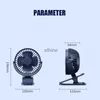 Elektrik Fanları USB Taşınabilir Mini Klipsli Sessiz Fan 3 Hızlı Şarj Edilebilir Masa Fanı 360 Derece Rotatio Yatilebilir Öğrenci Ofis Fan Yatak Odası YQ240104