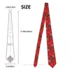 Bow Ties Red Gradient Snowflakes Happy God jul 3D Tryck slips 8 cm bred polyester slips skjorta tillbehör parti dekoration