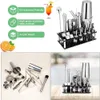 23Piece Cocktail Shaker Set Stainless Steel Martini Mixer Drink Bartender Kit Bar Party Tools 550750ML Boston 240104