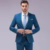 2023 Slim Men's Suit 2 قطعة مقسم سترة سروال حفل زفاف معطف السترة مع بنطلون أزرق أبيض أسود رمادي أرجواني 240103