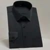 Camisa formal blanca con bolsillo en el pecho para hombre para negocios Vestido social sólido Camisas para hombre Oficina de trabajo de manga larga Azul claro negro rosa 240104