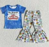 Boutique Kids Clothing Girls Set Fashion Toddler Baby Girl kläder Kort ärm Bell Bottom Outfits Spring Summer High Qualiy Kid3922759