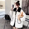 Women's Trench Coats Fur Collar Spliced Quilted Coat Women Parka 2024 Winter Clothes Elegant Sweet Casual Loose Cotton Padded Jacket