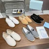 Designer plana sapatos casuais mulher mocassins de luxo boné toe pescador sapato lona marca rodas sapatos treinamento esportes luxo