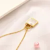 Luxury Pendant Necklace Fashion Girl Gift Choker Designer Jewelry Long Chain 18K Gold Plated Necklace Spring Romantic Women Necklace Jewelry