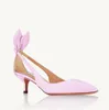 Été élégant marque femmes noeud papillon pompe chaussures satin noeud talons hauts noir rouge fête pompes de mariage gladiateur Sandalias avec boîte.EU35-43