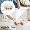 Double Boilers 3 Pcs Non Stick Cooking Utensils Stew Pot Stackable With Lids Stove Small Kitchen Pans Enamel Handles For