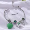 Bedelarmbanden St. Patrick's Day armband voor vrouwen meisjes groen kristal kralen hanger Bangle DIY handgemaakte verjaardagscadeau