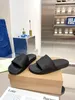 Designer Sandaler med Box Pool Pillow Slide Slippers Brand Man Luxury Slippers Flat Comfort Mule Women Wool Slippers Luxury Slides Brown 1207