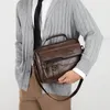 Кожаный портфель, ручная сумка для мужчин, офисная деловая сумка через плечо, квадратные кошельки для карточек, через плечо, 240104