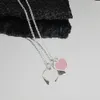 designer necklace designer jewelry necklaces Double Heart Pendant Sterling Silver Necklace necklace for women luxury designer choker necklace accessories